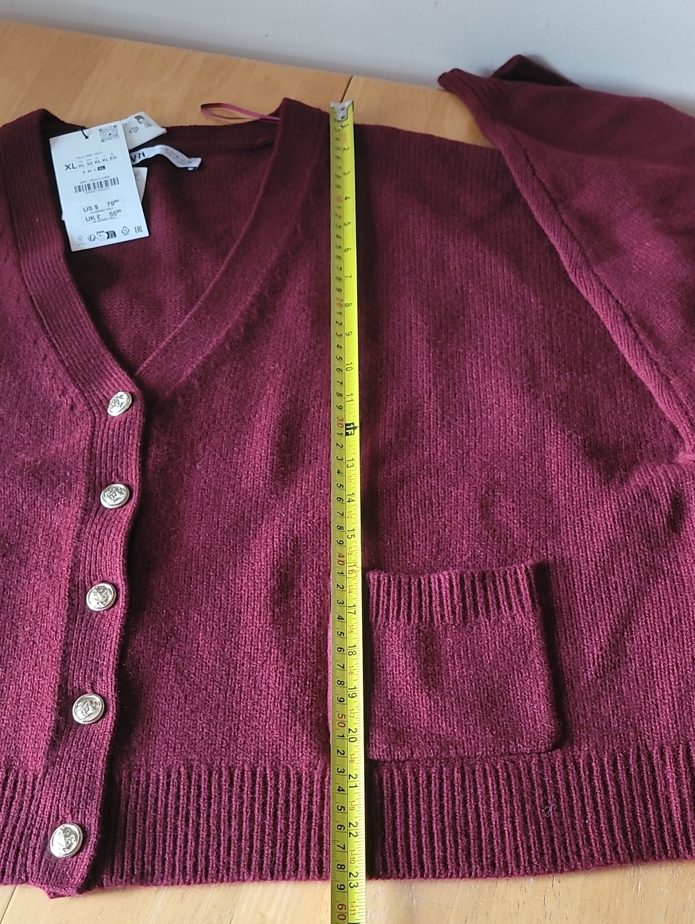 Zara 100% Wool Jacket Cardigan - Picture 5 of 9